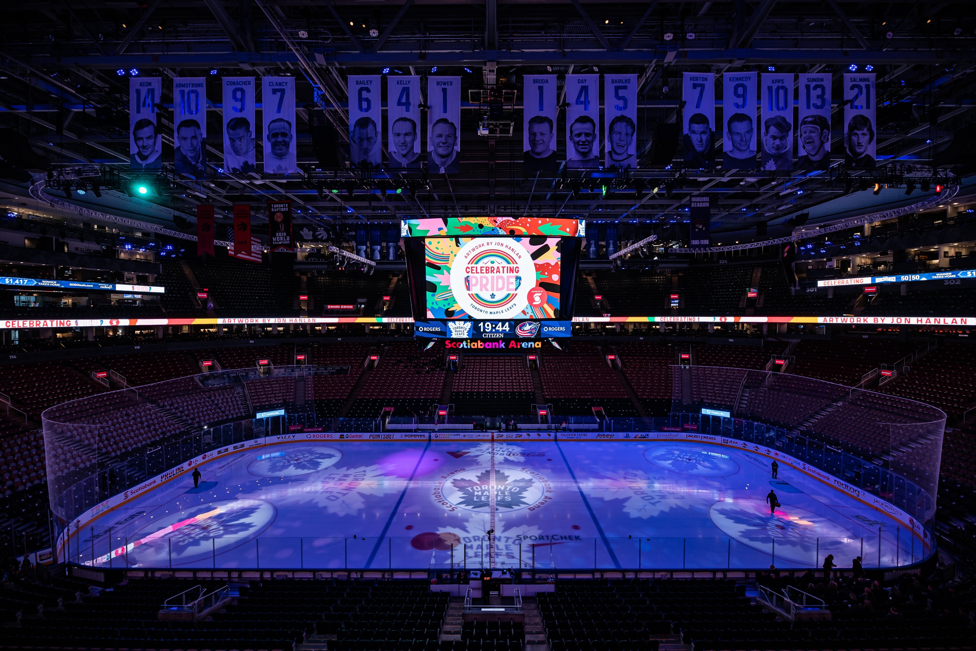 The arena on game night.